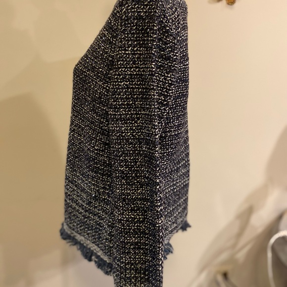 Ann Taylor night sky sequin fringed pullover sweater size Large - Picture 3 of 9